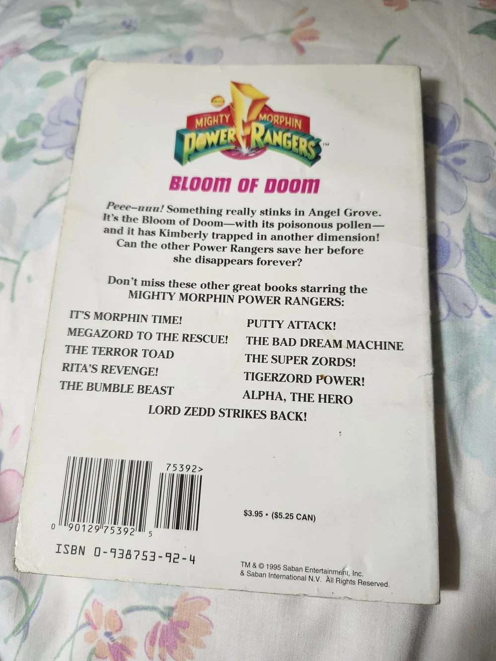 Vintage 1995 Mighty Morphin Power Rangers 